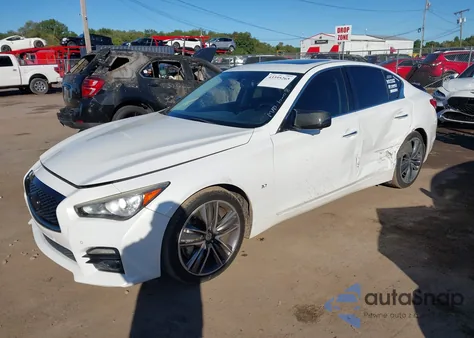 2014 Infiniti Q50 Sport z USA, uszkodzony, nr VIN JN1BV7AP3EM670420